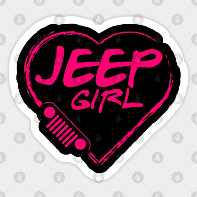 Jeep girl Sticker by kosl20